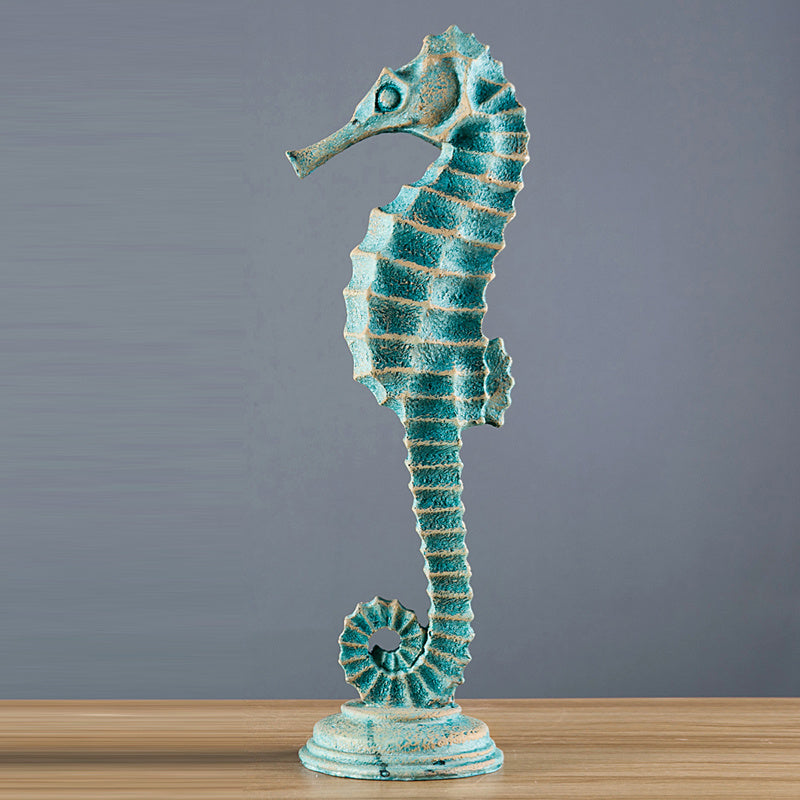 Decoration Resin Seahorse Shell Living Room Wine Cabinet Furnishings Ocean Theme Restaurant Furnishings