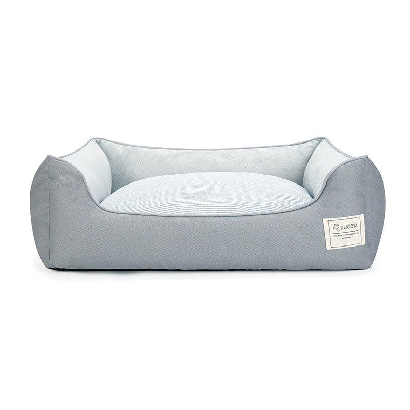 Pet Sofa Dog Bed Waterproof Bottom Soft Fleece Warm Cat Bed House