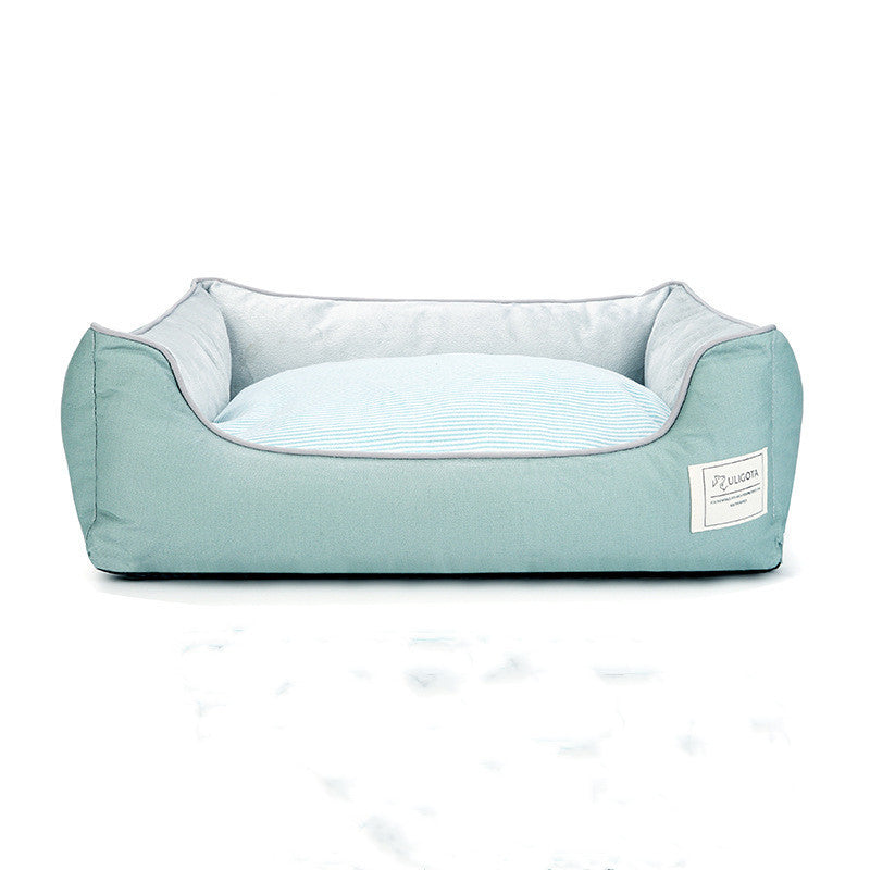 Pet Sofa Dog Bed Waterproof Bottom Soft Fleece Warm Cat Bed House