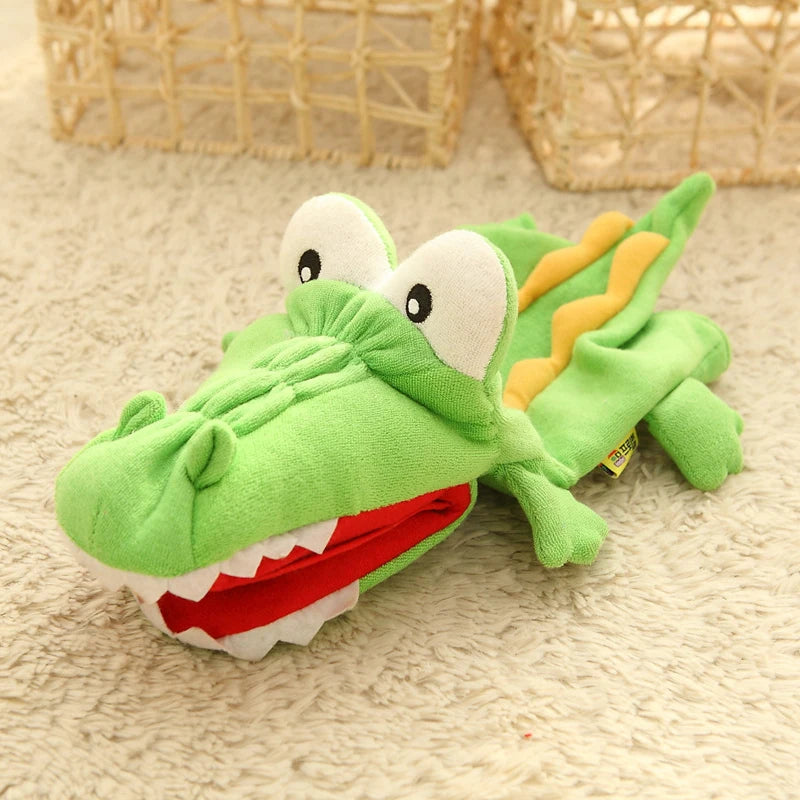 1PCS 30CM Cartoon Green Frog Shark Crocodile Plush Stuffed Doll Kid Toy Parent-child Interactive Game Puppet Birthday Gift