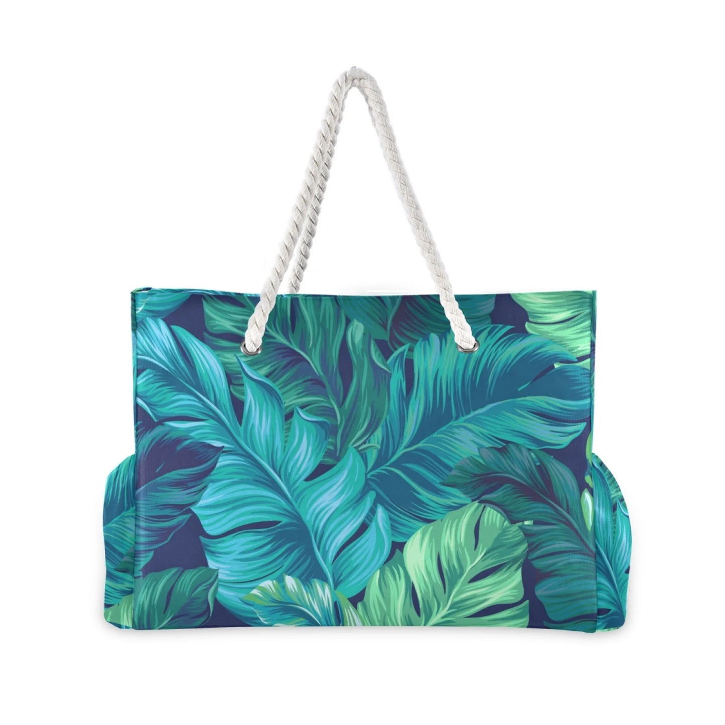 Women Nylon Shopping Bag Female Cloth Shoulder Bag Green Leaves Environmental Storage Handbag Reusable Foldable Eco Beach Bag