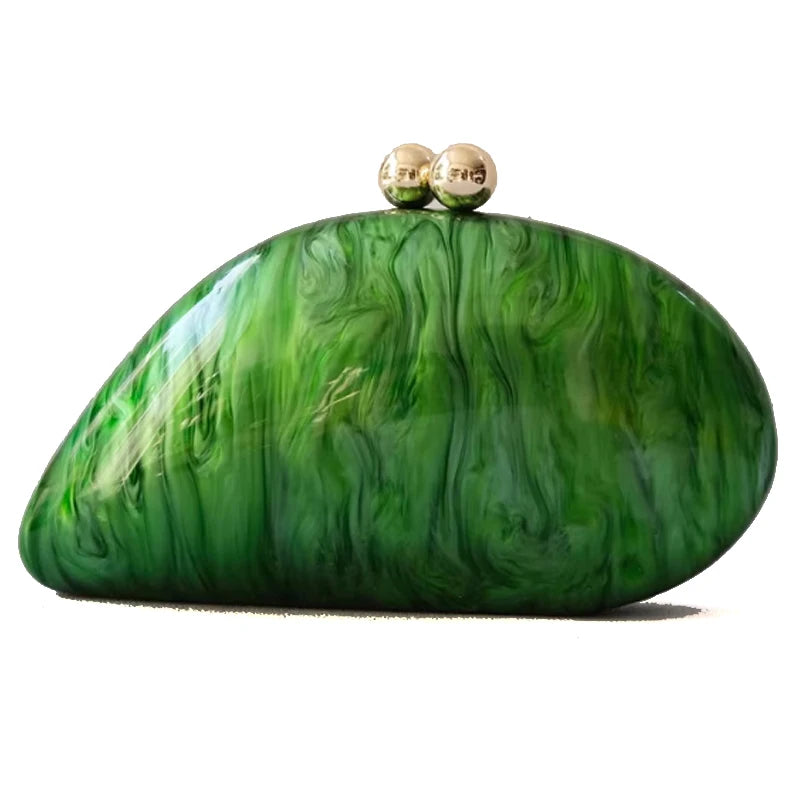 Green Bag. luxury acrylic evening bag single shoulder.wedding Bag