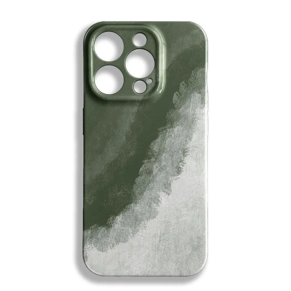 Dark Green Halo Dyeing and Color Matching High-Quality PC Case for IPhone 15 14 13 Pro Max Back Phone Cover for 11 Pro Max Cover