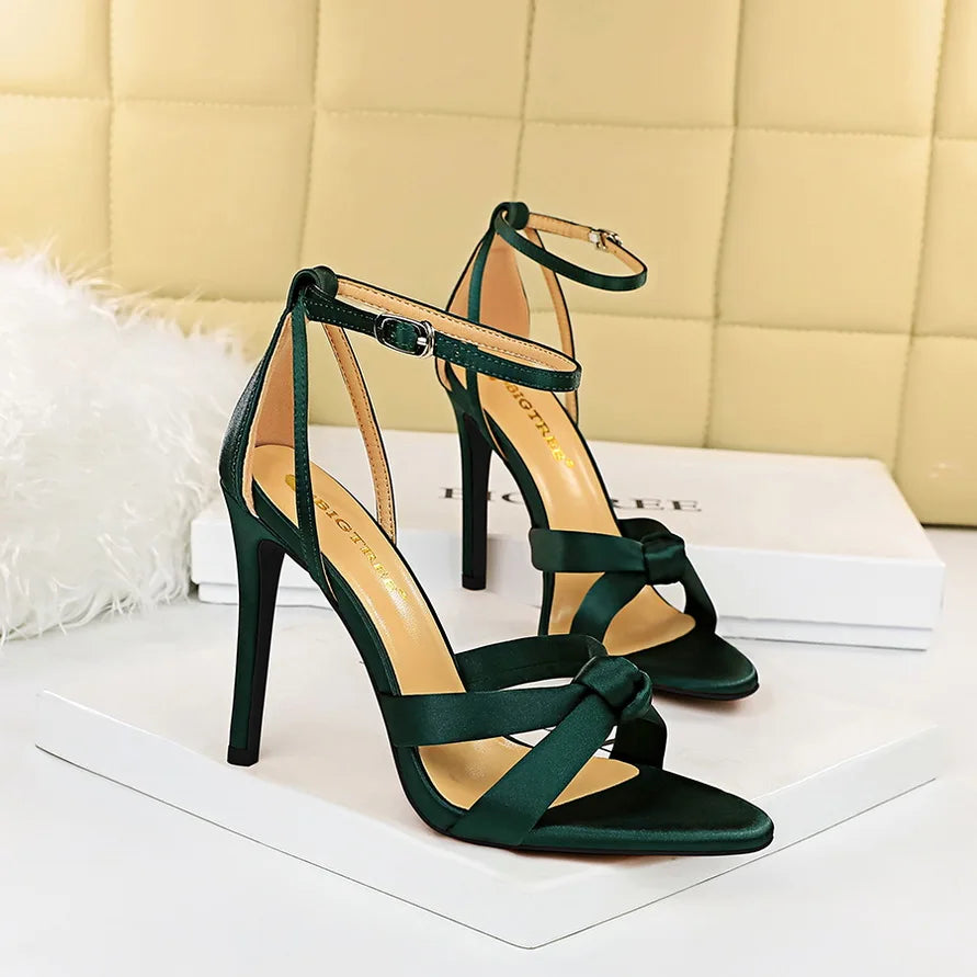 Women 11cm High Heels Green  Shoes