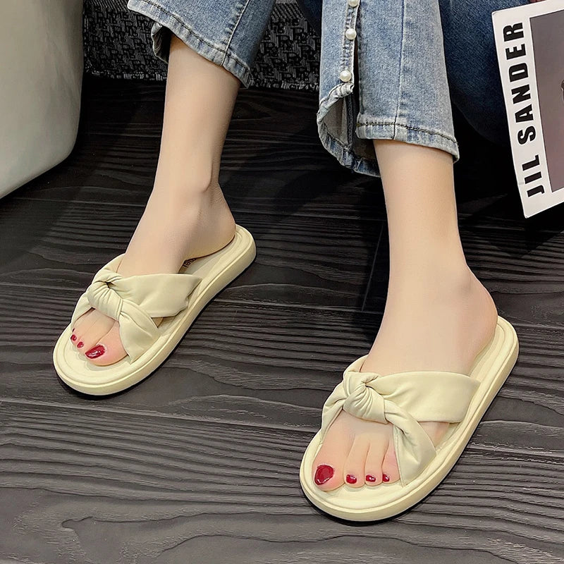 Women Flat Slippers  Designer Sandals  Shoes Green