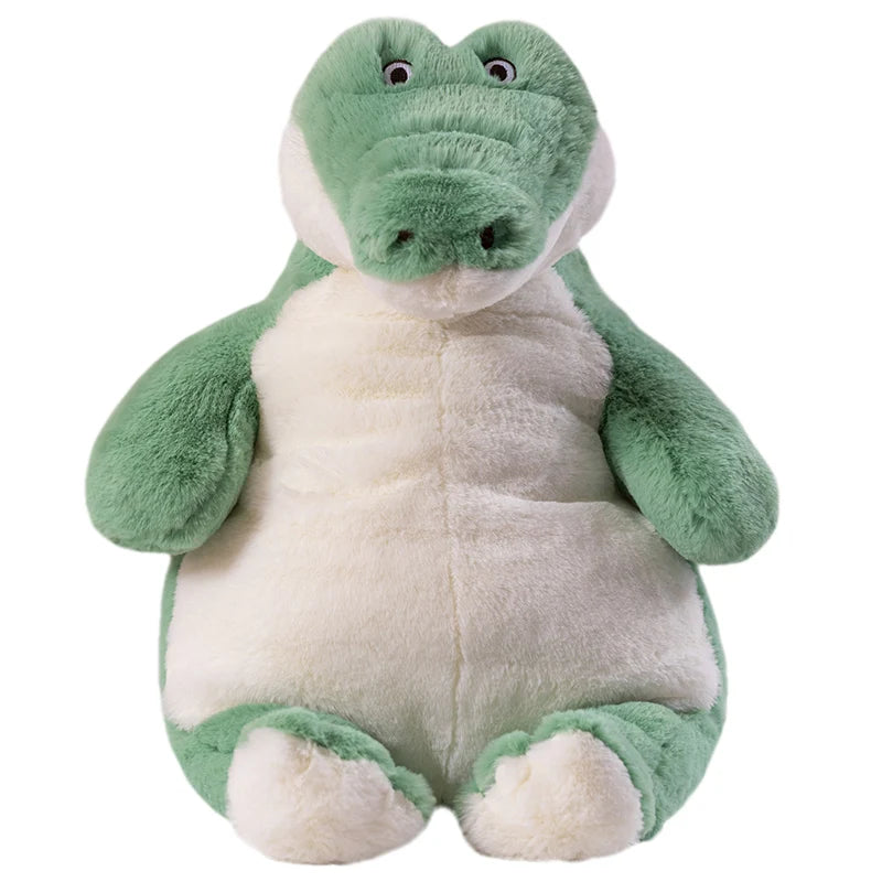 1Pcs 60/80CM Soft Plush Stuffed Toy Cartoon Green Sitting Fat Crocodile Doll Comforting Pillow For Kids Children Birthday Gift