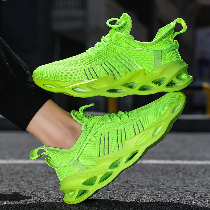 New Fashion Green Blade Running Shoes for Men Women