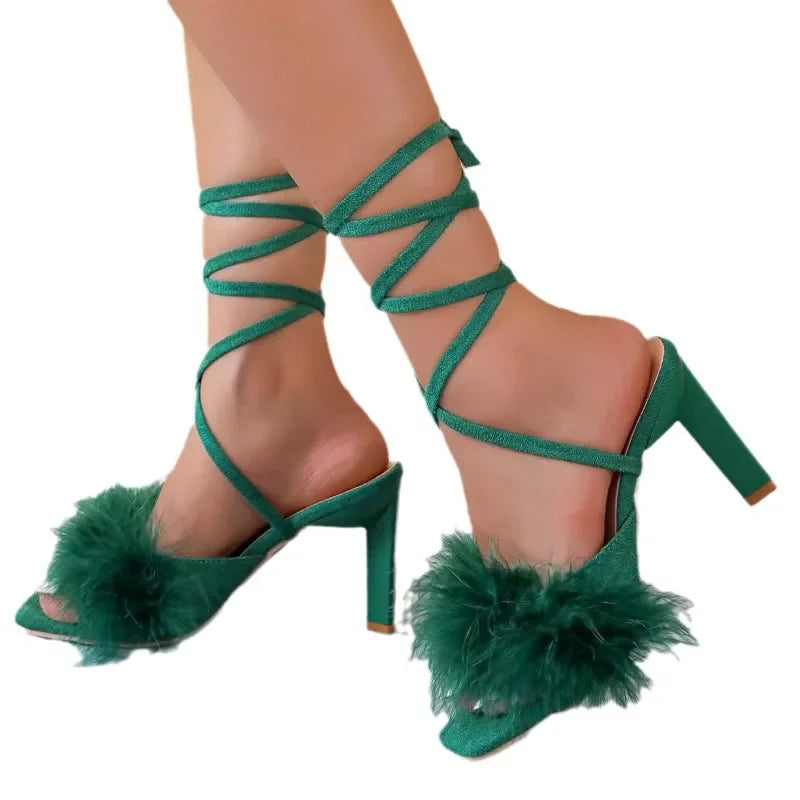 Green Shoes Sandals Fashion  Women