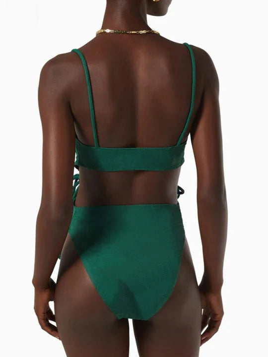 Sexy one piece Green Bikinis Women Luxury Swimwear Monokini Bathing Suit Beachwear