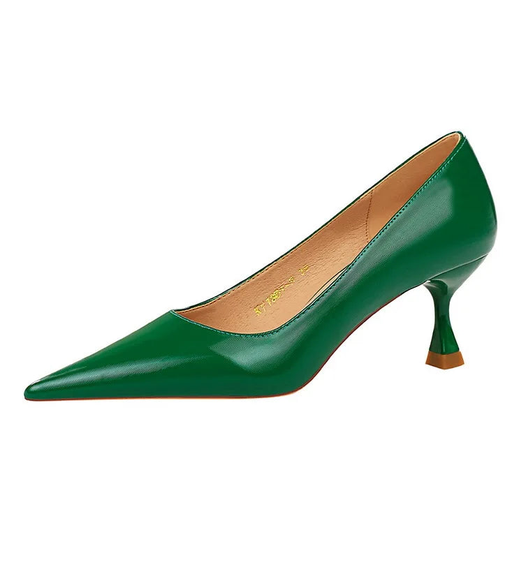 Shoes Fashion  High-heeled Shoes Women Pumps green color