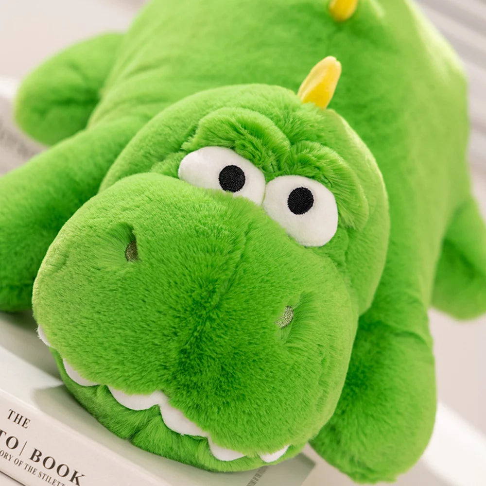 Squishy Dinosaur Plush Toys Lying Soft Green Dino Plushie Colorful Dolls Small Cartoon Kawaii Animal Peluche Kids Birthday Gifts