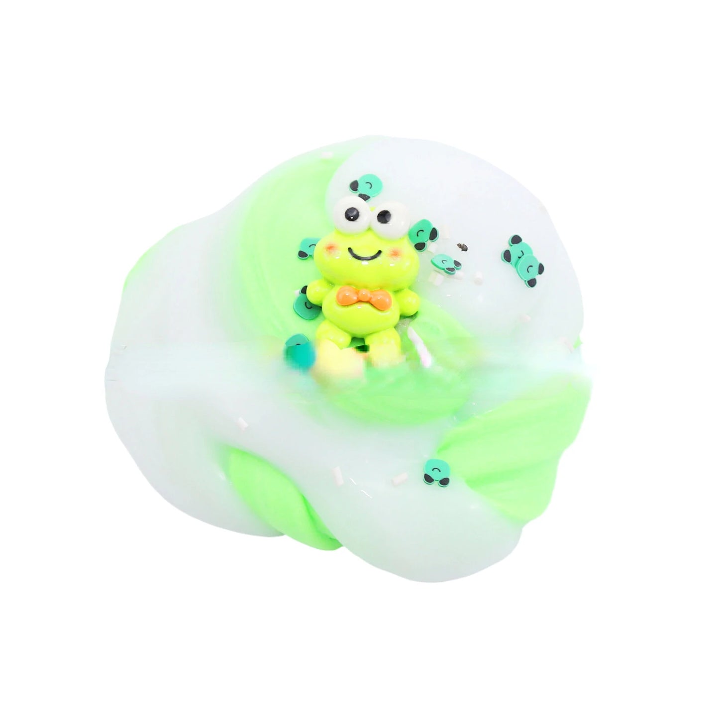 200ML New Slime Kit for Kid Pinch Joy Compression Toy Crystal Mud Bullhead Adaptive Clay Children's Toy Green Frog