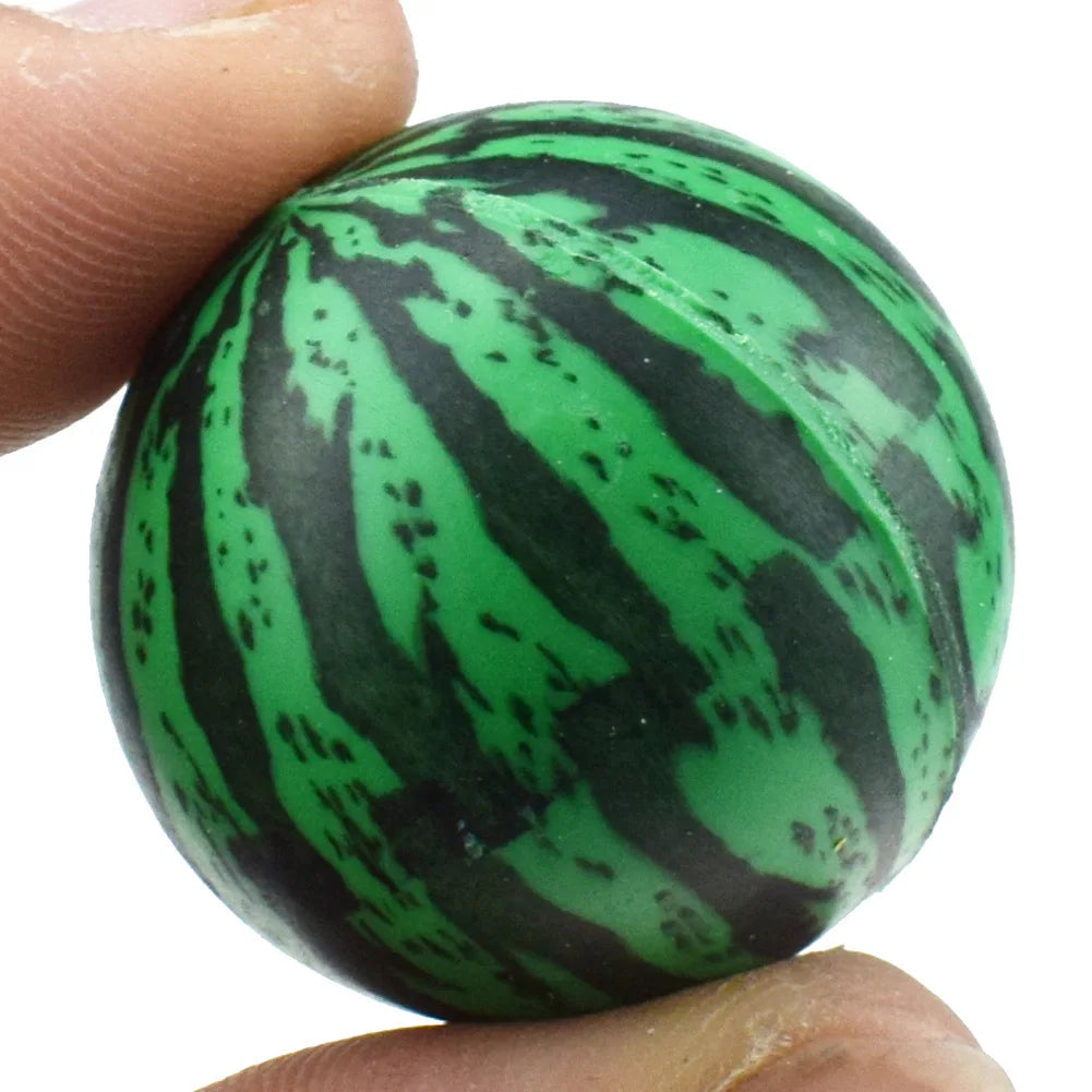 5Pcs/lot 30MM Green Watermelon Shaped High Bounce Toy Balls Kids Party Gift Kids Boy's Two-color Bouncy Ball Twister Toy Gift