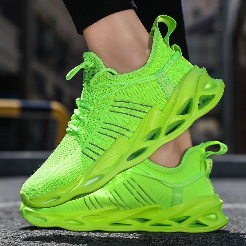 New Fashion Green Blade Running Shoes for Men Women