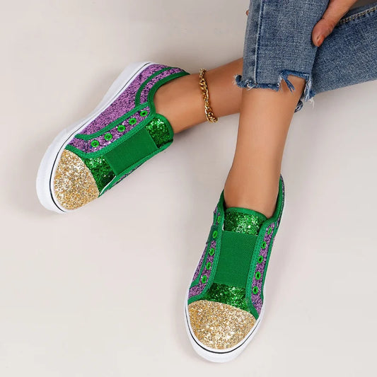 Female Fashion Shoes Green  Women Casual Sneaker