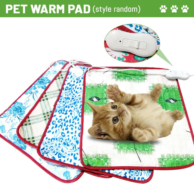 45x45cm Pet Heating Pad Electric Blanket Pads Winter Body Warmer Heated Mat Electric Heater Carpet Heating Pad for Dog Cat bed