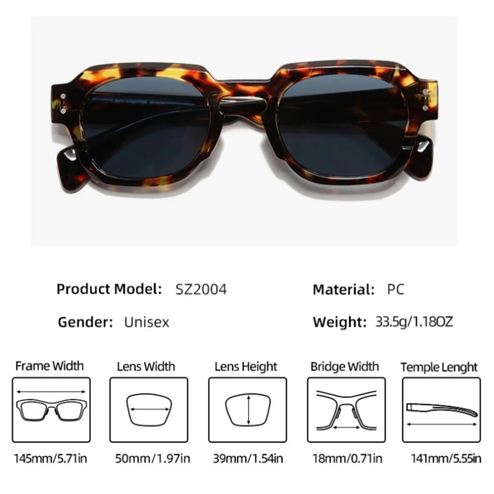 KLASSNUM Trendy Square Candy Color Sunglasses Women Retro Punk Blue Green Shades UV400 Retro Luxury Designer Men Eyeglasses 선글라스