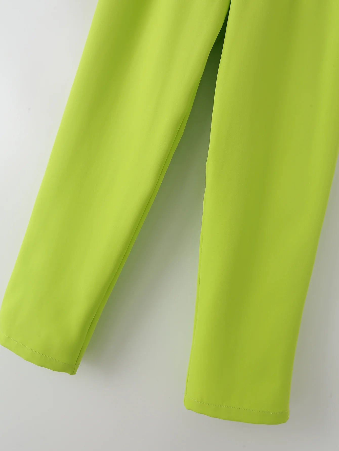 Candy Green Pants For Lady Spring Summer Vintage High Waisted Bottom Loose lightweight Casual Street Elastic Waist Pants