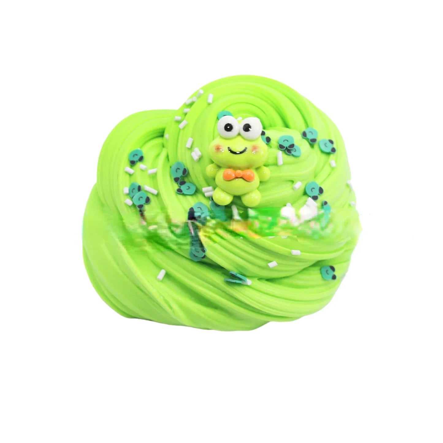 200ML New Slime Kit for Kid Pinch Joy Compression Toy Crystal Mud Bullhead Adaptive Clay Children's Toy Green Frog