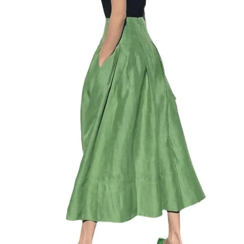 Summer Soft and Thin Green Skirt Summer soft Green Skirts