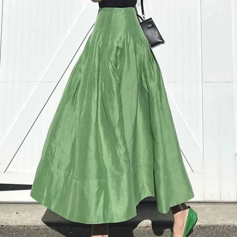 Summer Soft and Thin Green Skirt Summer soft Green Skirts