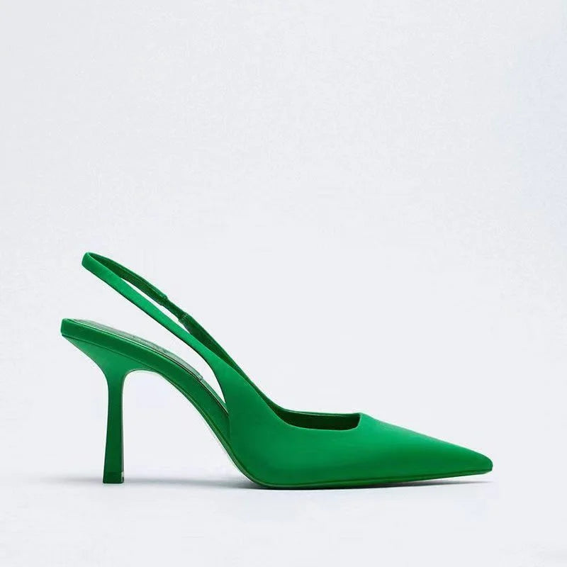 Women Heels  Sandals Shoes Green