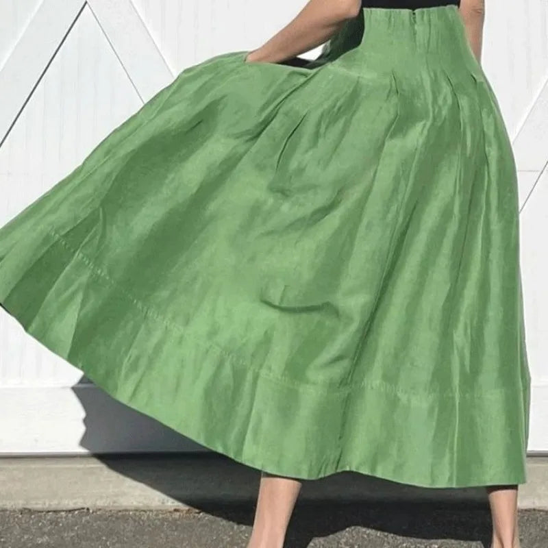 Summer Soft and Thin Green Skirt Summer soft Green Skirts