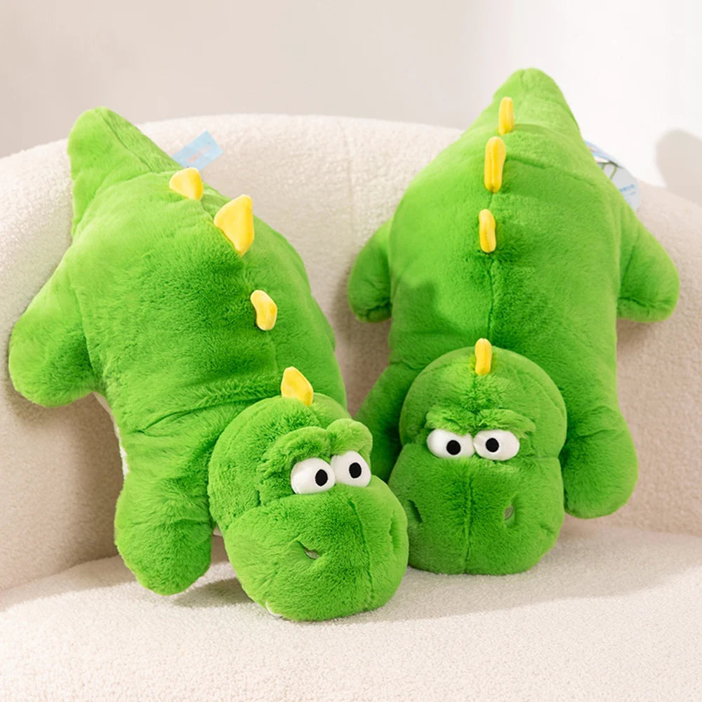 Squishy Dinosaur Plush Toys Lying Soft Green Dino Plushie Colorful Dolls Small Cartoon Kawaii Animal Peluche Kids Birthday Gifts