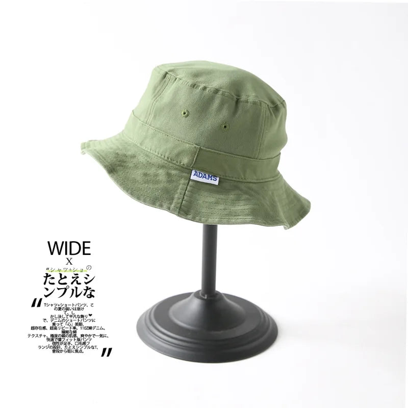 Green Color Bucket Hat Women Flat Hats Casual Outdoor Sports Hip Hop Cap Men Beach Summer Sun Hat Unisex