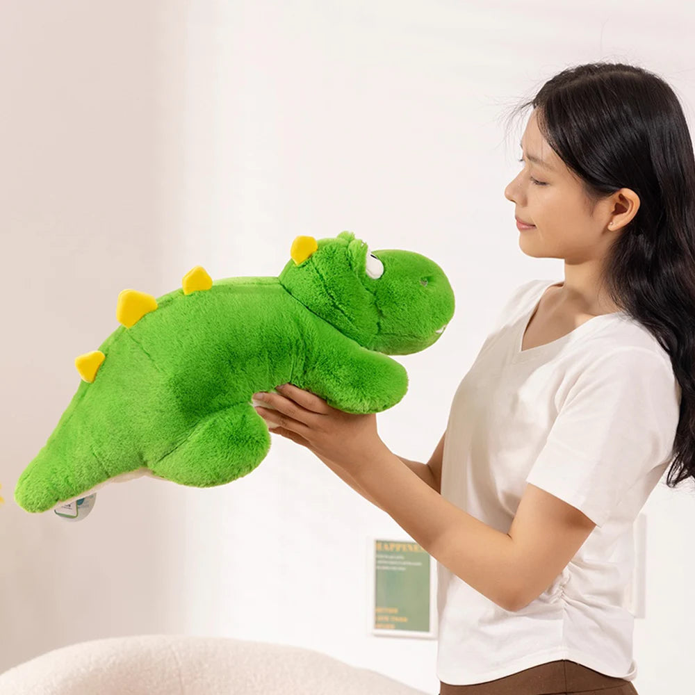 Squishy Dinosaur Plush Toys Lying Soft Green Dino Plushie Colorful Dolls Small Cartoon Kawaii Animal Peluche Kids Birthday Gifts