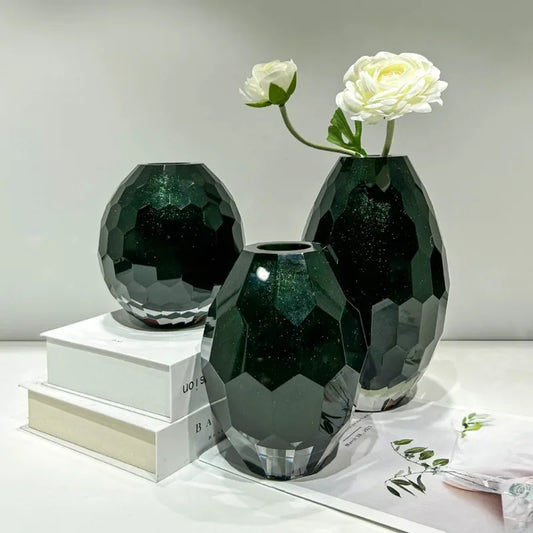 Modern Vase Ornaments Home Decor Living Room  Dark Green