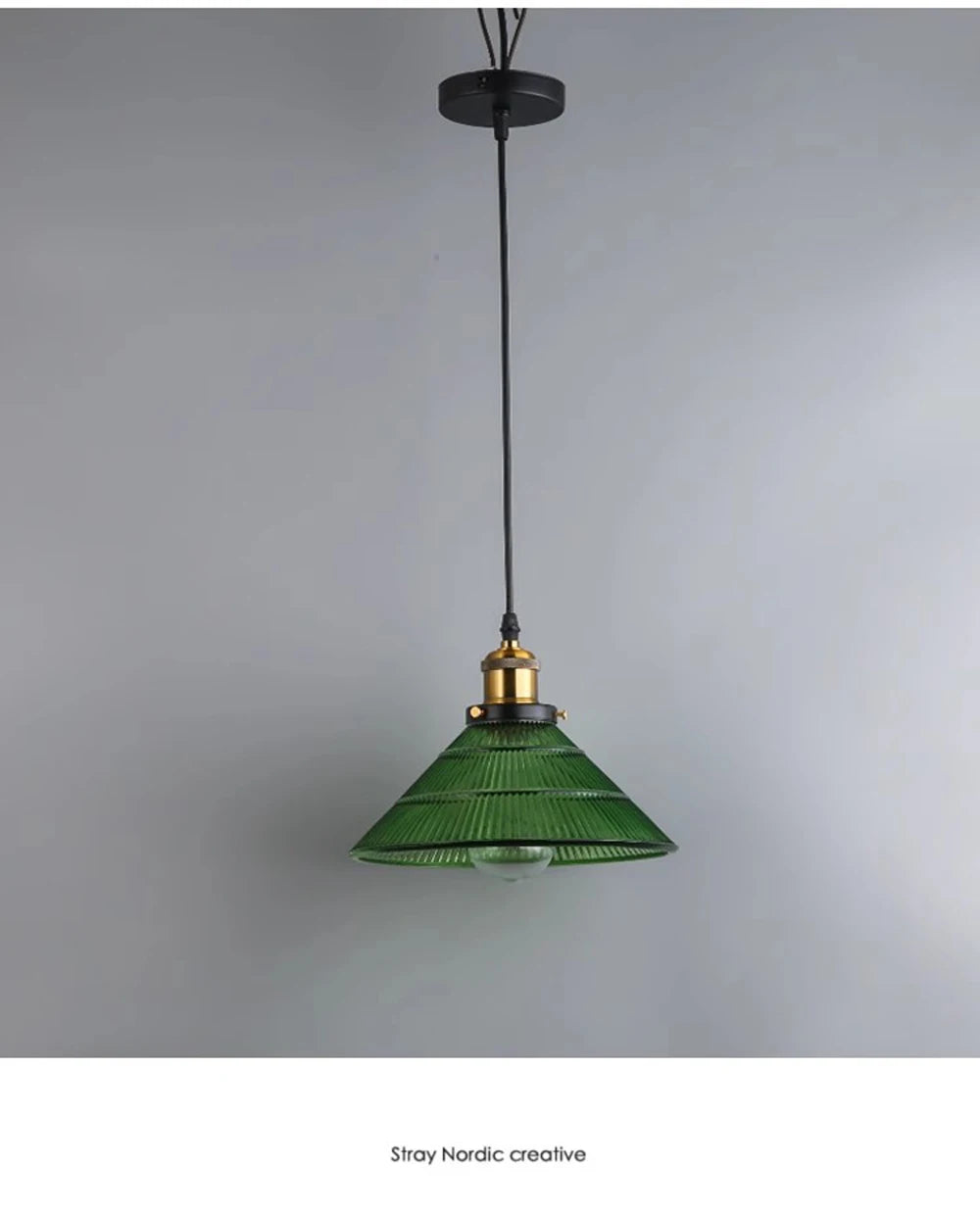 Suspension Green Stripe Glass Chandelier E27 Restaurant Pendant Light For Dining Room Kitchen Cafe Bedside Hanging Lamp Fixtures