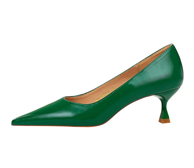 Shoes Fashion  High-heeled Shoes Women Pumps green color